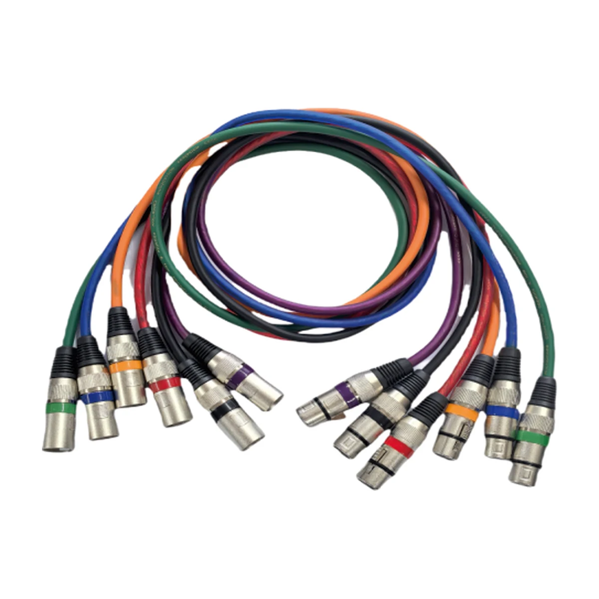 Myth Audio XLR Cables, 6-Colour Pack, 1 m